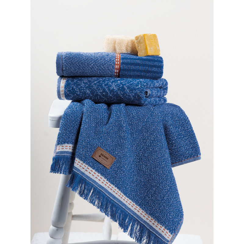 Ensemble de serviettes à main (3 pièces), Bleu