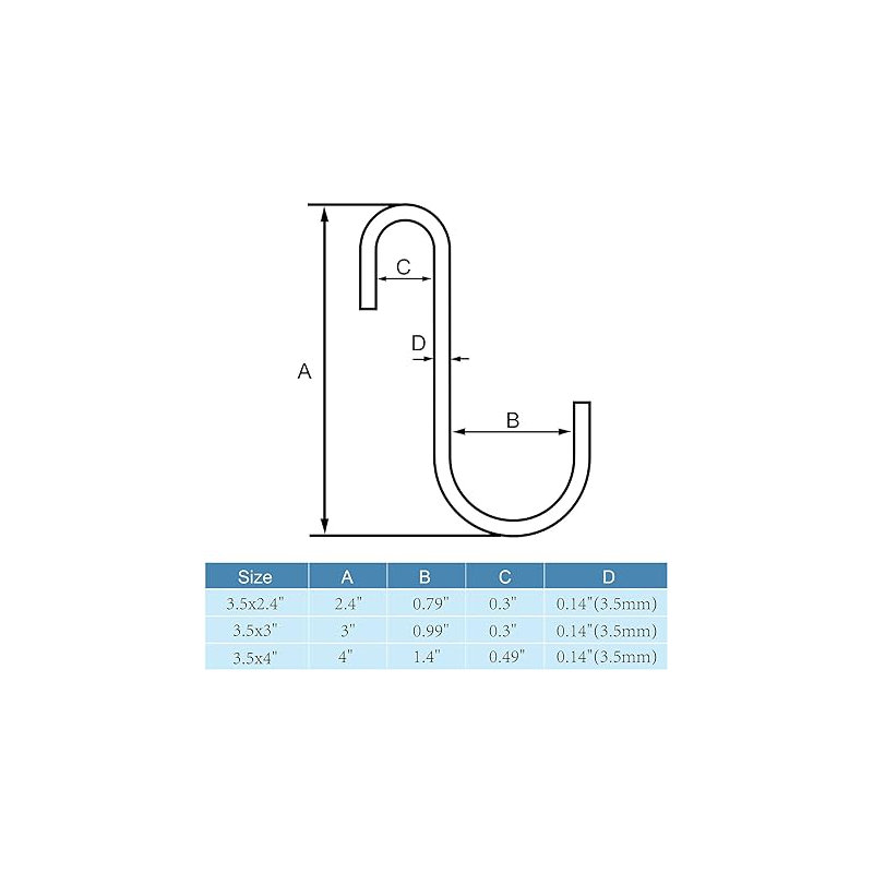 Juggernaut Storage 35 Lb. Hooks, Black