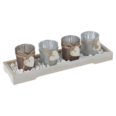 Wood Tabletop Tealight Holder