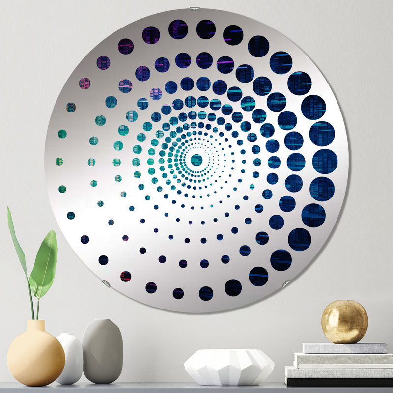 Catilaya - Spiral Circle Wall Mirror, 31.4" x 31.4"