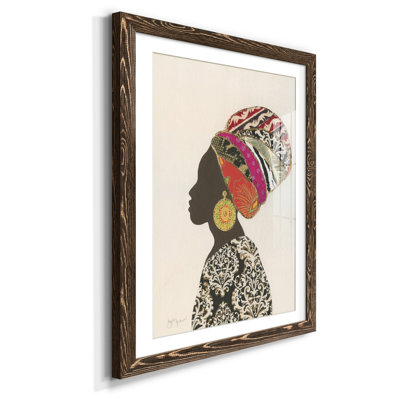 Silhouette de femme africaine II - reproduction encadrée sur papier