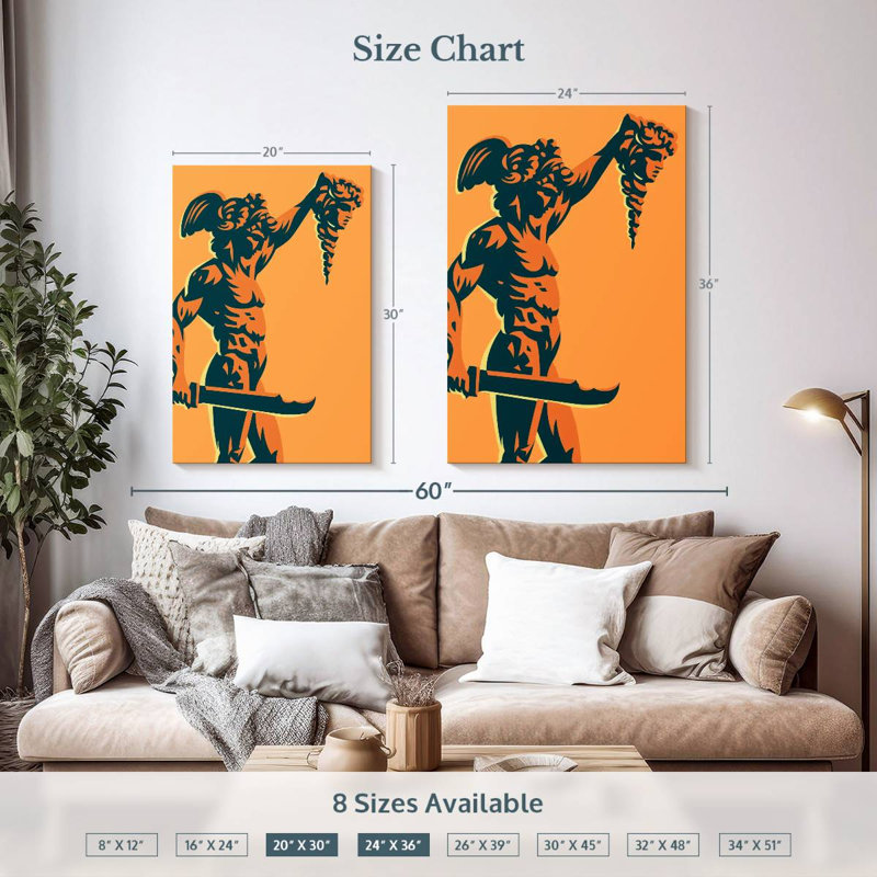Leisha Perseus Medusa, H 36 po x l 24 po