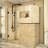Unidoor Plus 59" W x 36.375" D x 72" H Frameless Pivot Rectangle Shower Enclosure with Fixed Panel-21430803