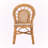 Nadra Dining Chair in Natural Rattan with Curved Backrest and Removable Cushion