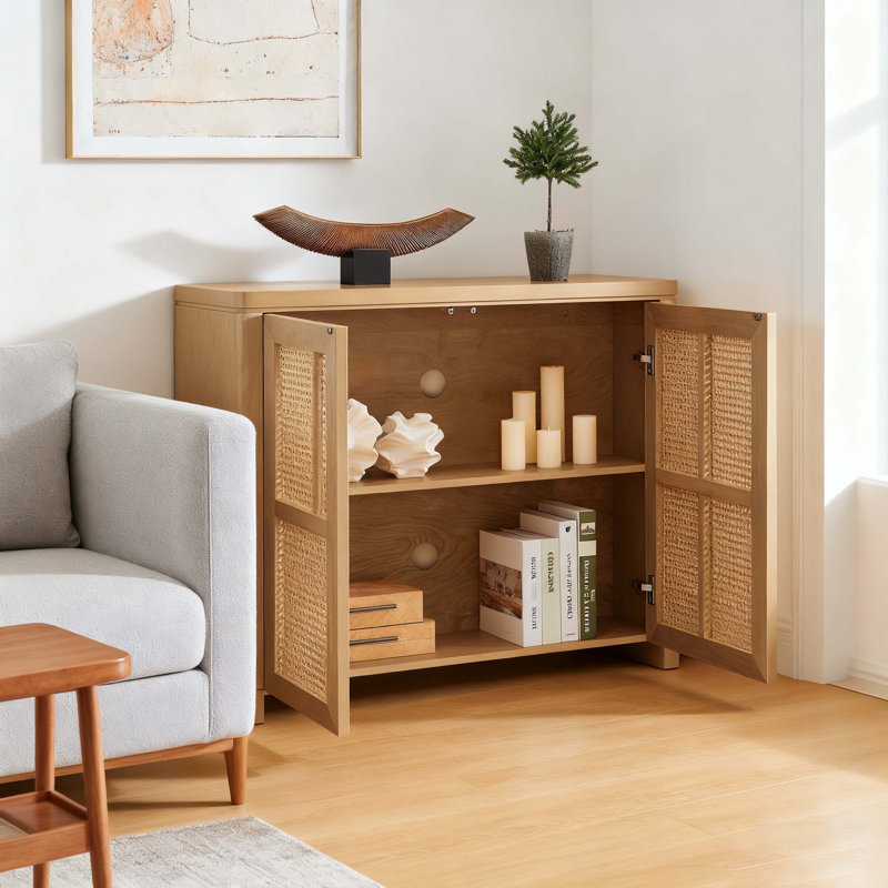 Buffet 39,4 po Mid-Century Modern, Naturel