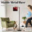 Lampe sur pied à arc avec abat-jour réglable, rose vif, pleine floraison, rouge foncé, orange, lampe sur pied, 3 températures de couleur, intensité variable, grand mât avec interrupteur au pied pour la chambre à coucher