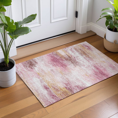 Machine Washable Indoor/Outdoor Chantille ACN2402 Abstract Rug