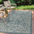 Massimo Bohemian Medallion Textured Weave Teal/Gray Indoor/Outdoor Rug-1288558862