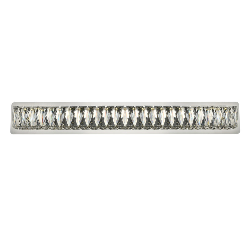 Steveson Dimmable LED Vanity Light, 4.5" H x 31.9" W x 2.2" D, Chrome