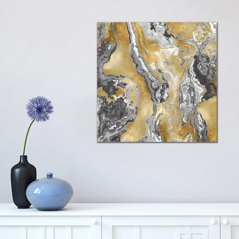 Onyx Grey by Danielle Carson - Wrapped Canvas Painting, 45.72 cm H x 45.72 cm W x 1.91 cm D