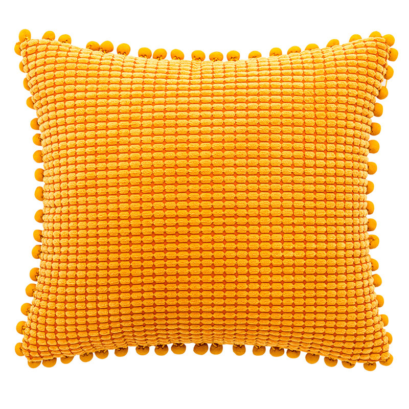 Ensemble de 2 housses de coussin en velours côtelé, Orangé