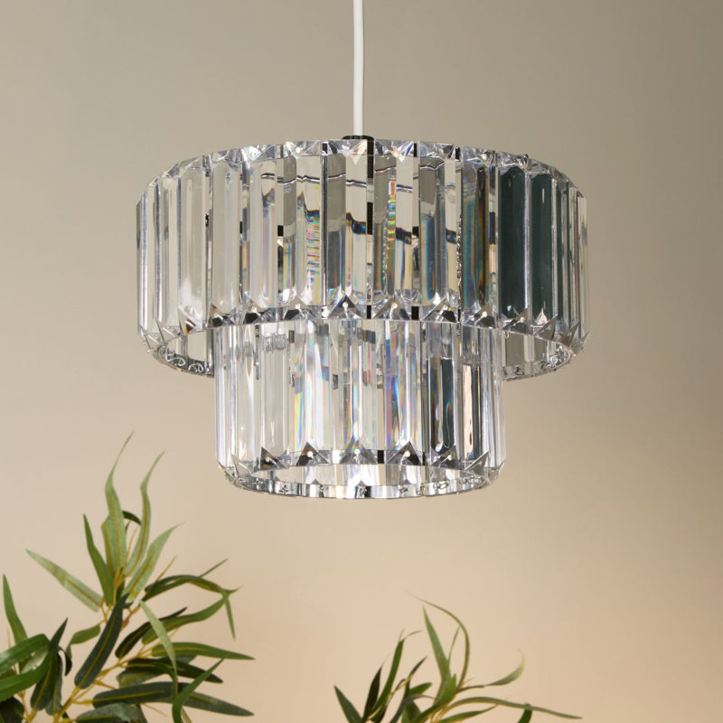 170cm H Drum Pendant Shade ( Uno ), Clear