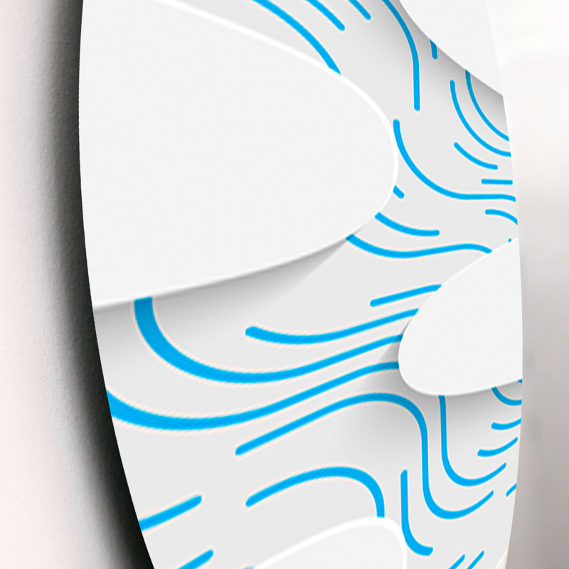 Ensemble de 3 décorations murales vagues 3D