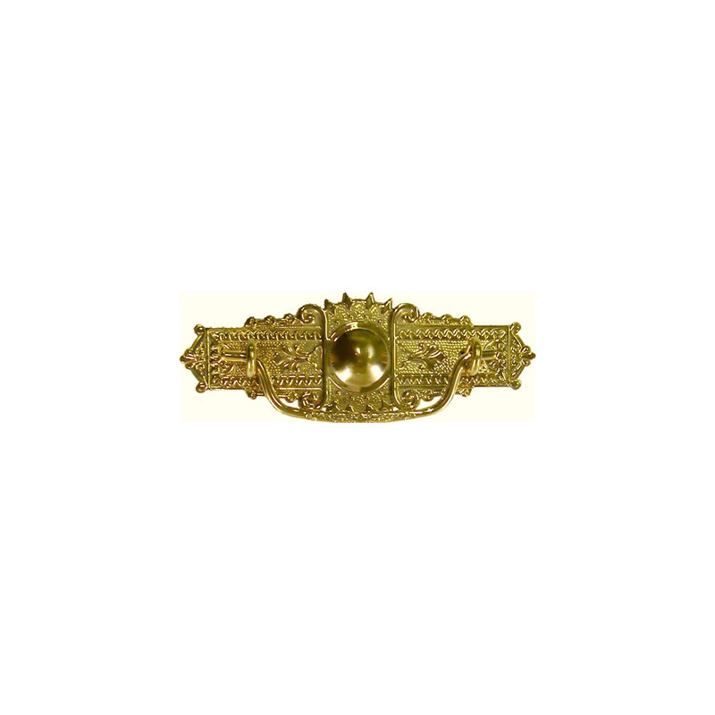 (5 Pack) 3 inch Eastlake Victorian Style Pull Stamped Brass
