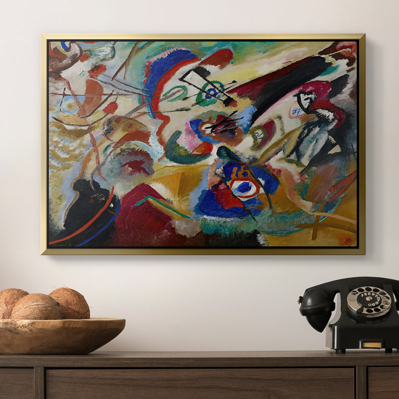 «Fragment 2 for Composition VII», 1913 - Toile tendue avec châssis Wassily Kandinsky, 16 x 24, Doré