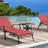 Outdoor Lounger Rust Resistant Aluminum Frame Outdoor Chaise Lounge Set with Table-101174955