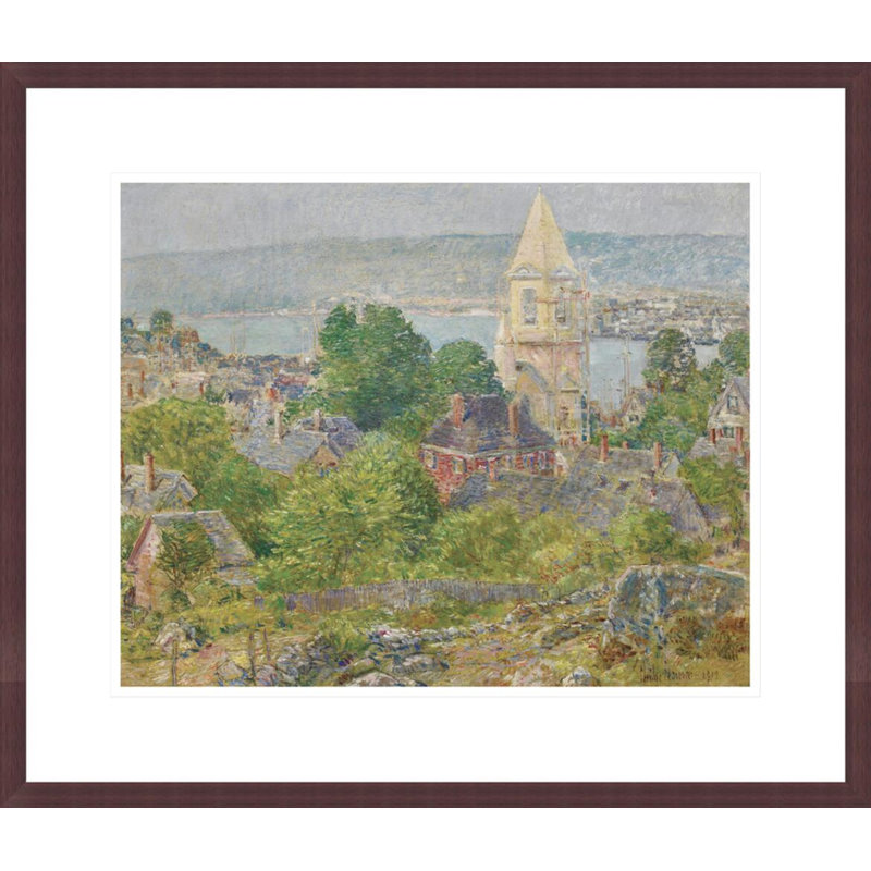«Gloucester» par Childe Hassam - impression giclée encadrée, H 17,75 po x l 20,75 po