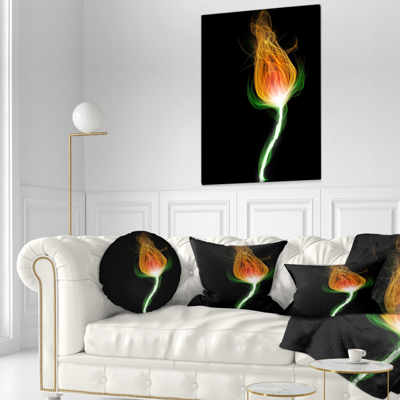 Coussin floral à fleurs fractales