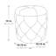 Repose-pieds de rangement cylindrique capitonné de 18,5 po de large Ryon-2108998541