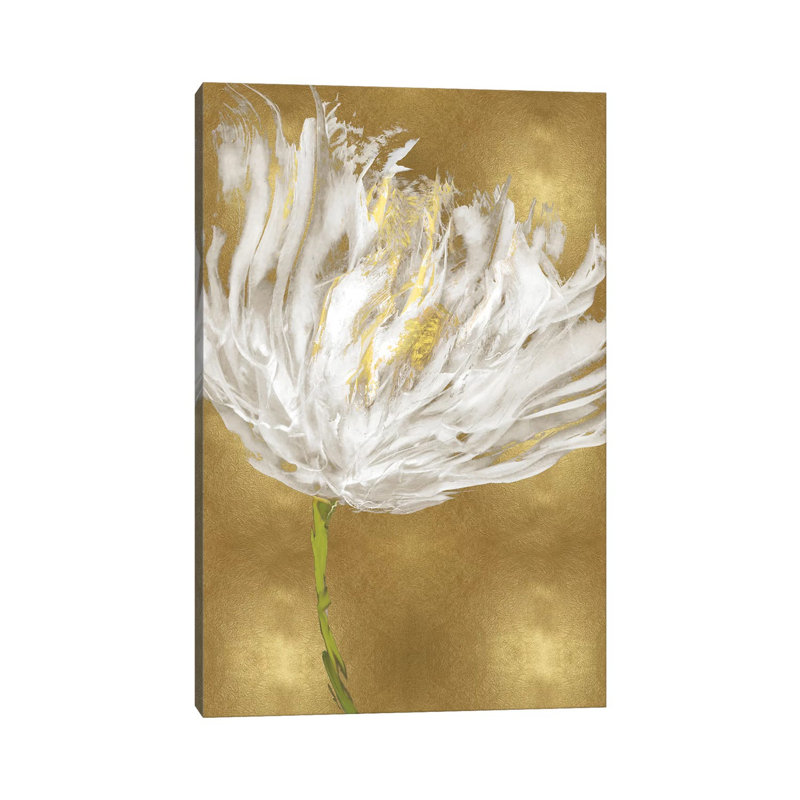 Tulipes sur or I - impression, H 40 po x l 26 po x P 1,5 po