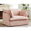  Fauteuil d'appoint surdimensionné 47,2 po, fauteuil en chenille avec siège large et profond, coussins décoratifs, canapé de salon moderne, rose-173751364