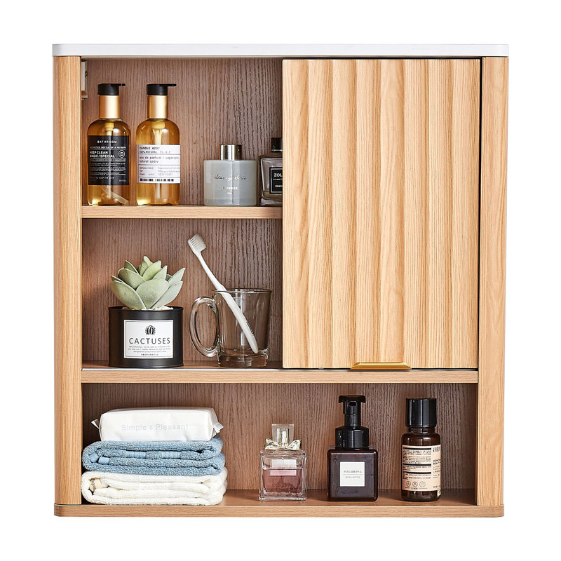 Bathroom Wall Cabinet Over Toilet Medicine Cabinet with Door and Shelves