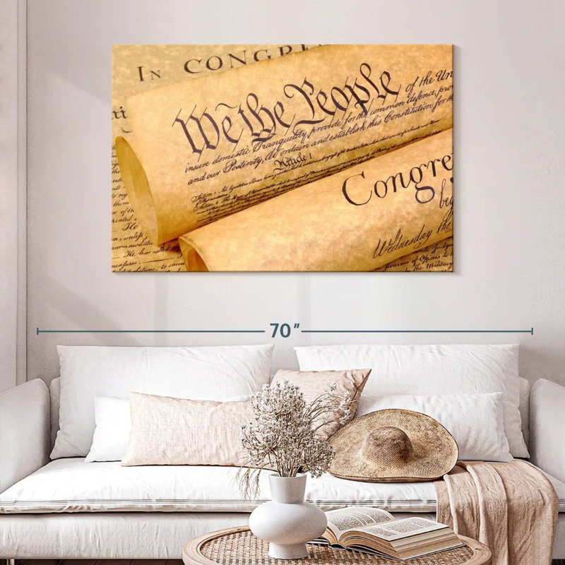 Keiri Declaration Of Independence Documents, 32" H x 48" W