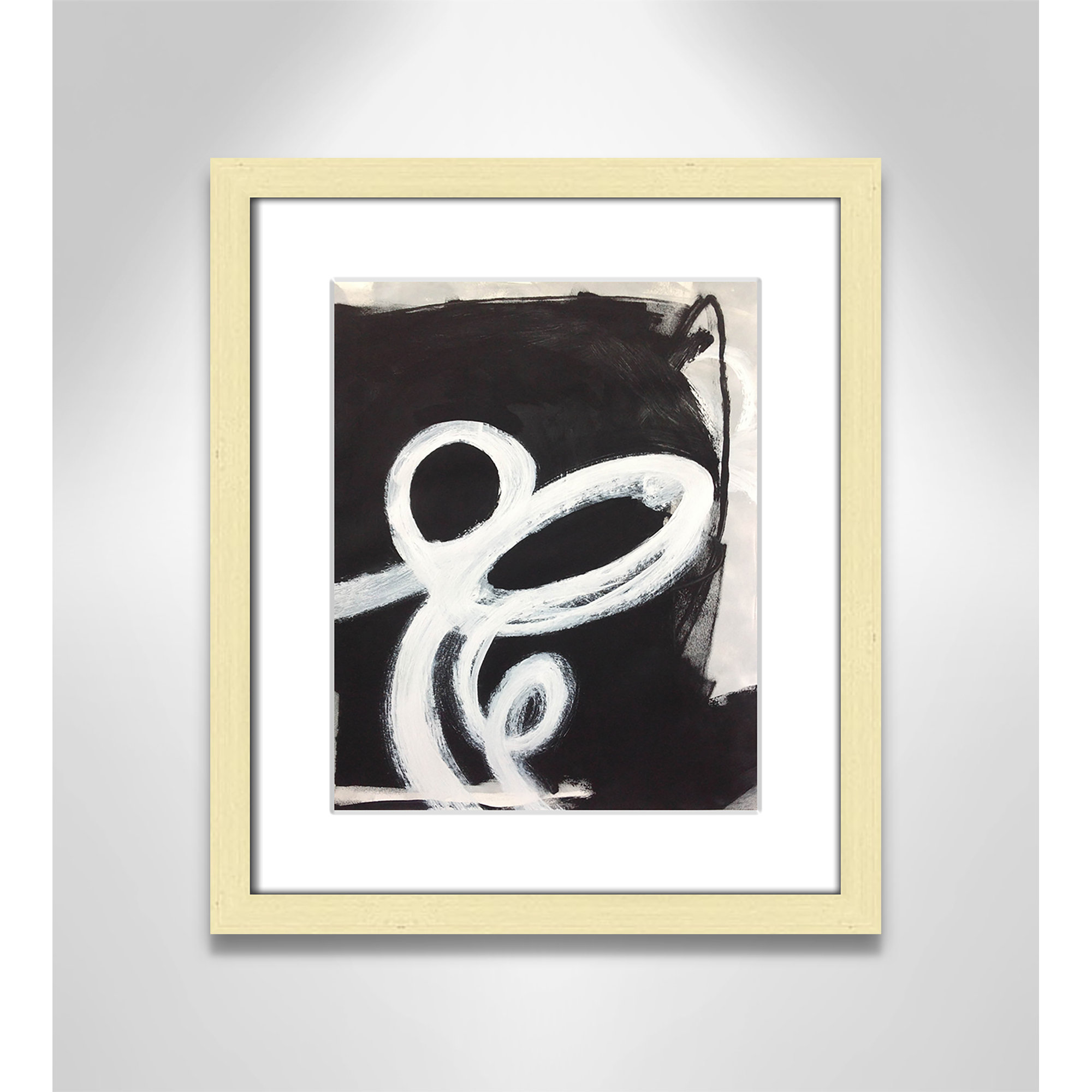 Ansonia Swirly Swirls II Print by , Gold Single Picture Frame, 15" H x 13" W x 1.25" D, Yes