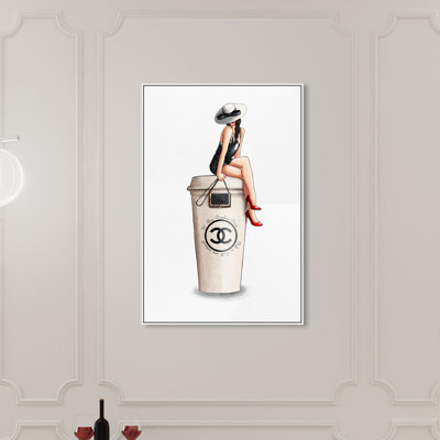 " Cafe Au Lait Cambon Dark Handbags " by Oliver Gal