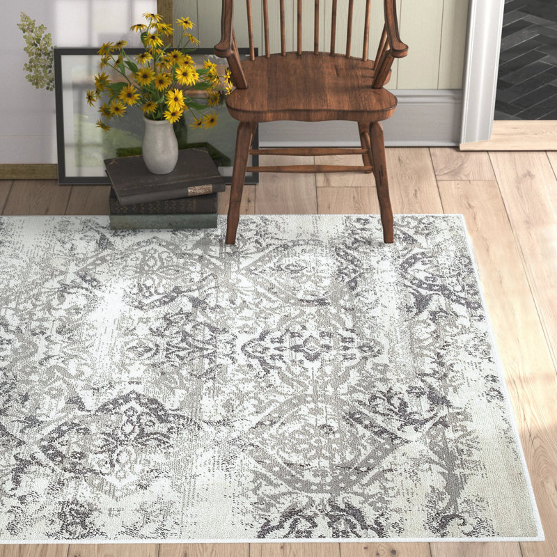Simons Oriental Power Loom Performance Gray/Beige/Cream Rug, Rectangle 9' x 12'