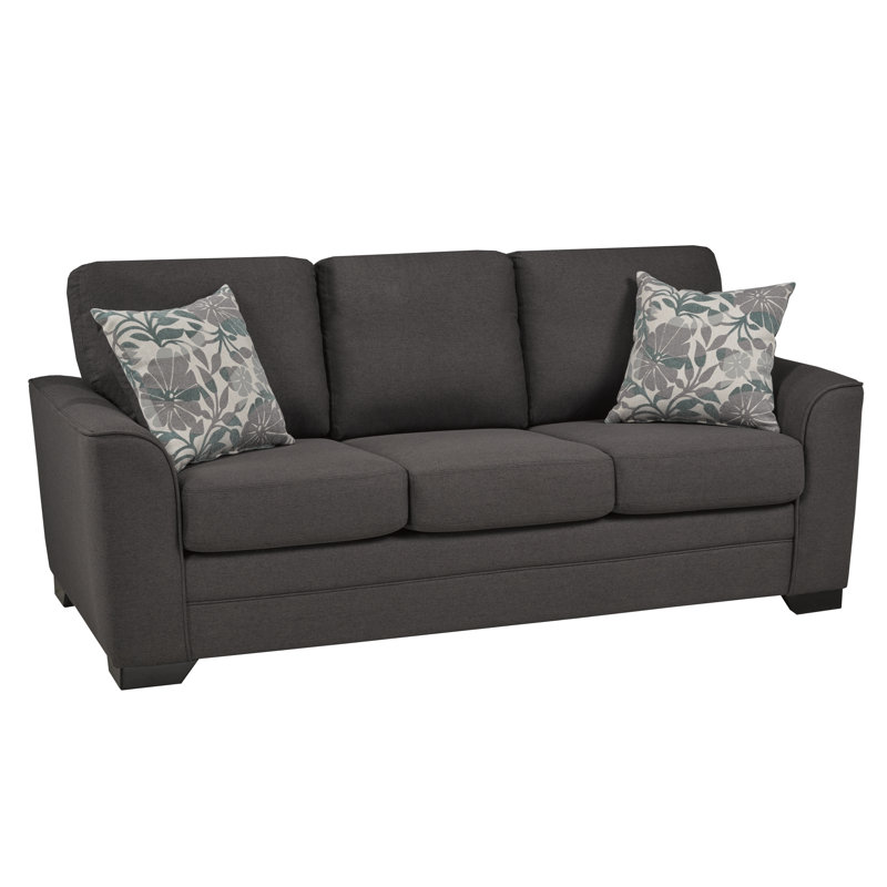 Laeticia Upholstered 84'' Sofa, Charcoal