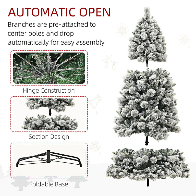 Arbre de Noël artificiel illuminé 6,5 pi