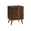 Table d'appoint, bout, table d'appoint, petit, rangement, lampe, stratifié noyer, moderne