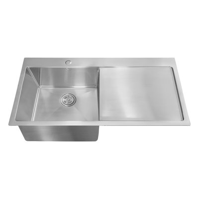 Ella 39.37'' L Undermount Single Bowl Stainless Steel Kitchen Sink