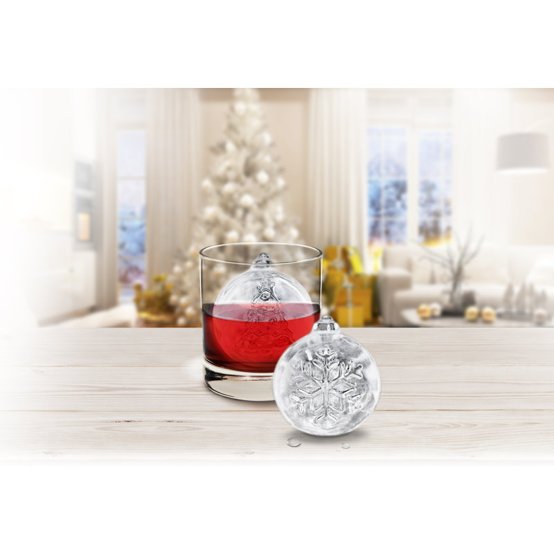 Tree and Snow Flake Ornament Ice Cube Tray