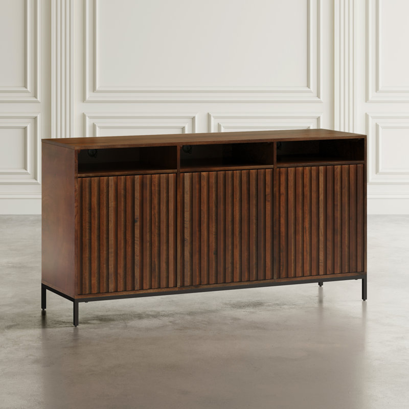 Armoire-meuble télé Sylar, Brun, H 30 po x l 60 po x P 18 po