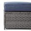 Repose-pieds d'extérieur en osier avec coussin Yoleth-1376353298