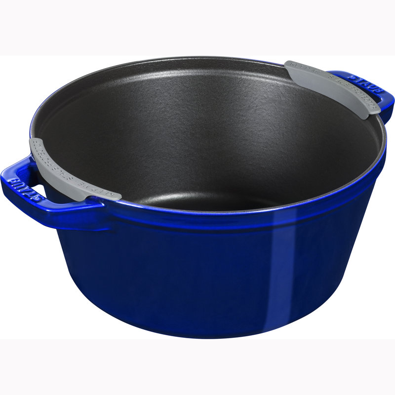 Staub Cast Iron 4-Pc Stackable Set, Dark Blue