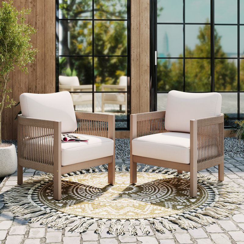 Outdoor 2-peice Solid Wood Chair