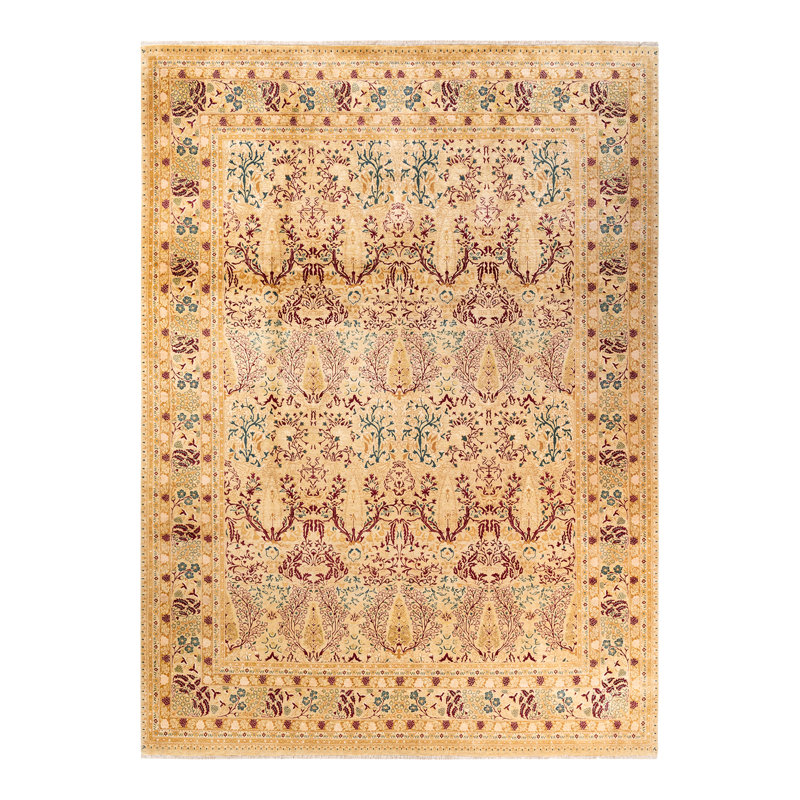 Keenan One-of-a-Kind 9' 3" X 12' 3" 2000s Wool Area Rug in Ivory