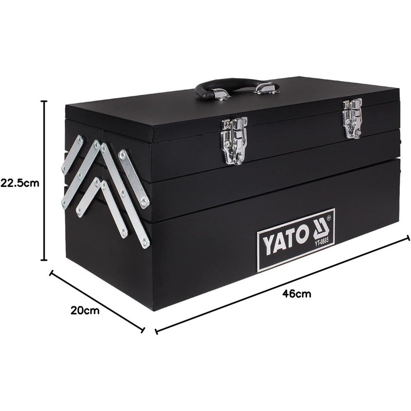 Yato Metal Toolbox 0885 - Black