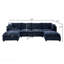 Canapé modulaire à 4 places avec 2 repose-pieds et canapé-lit en chenille Comfy Cloud-975043130