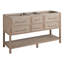 60" Robertson Double Bathroom Vanity Set with Rectangular Undermount Sinks-75247371-95319279-95319278