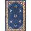Blue Wool Knotted Rectangle Antique 1930s Chinese - Peking Small Scatter Size Rug