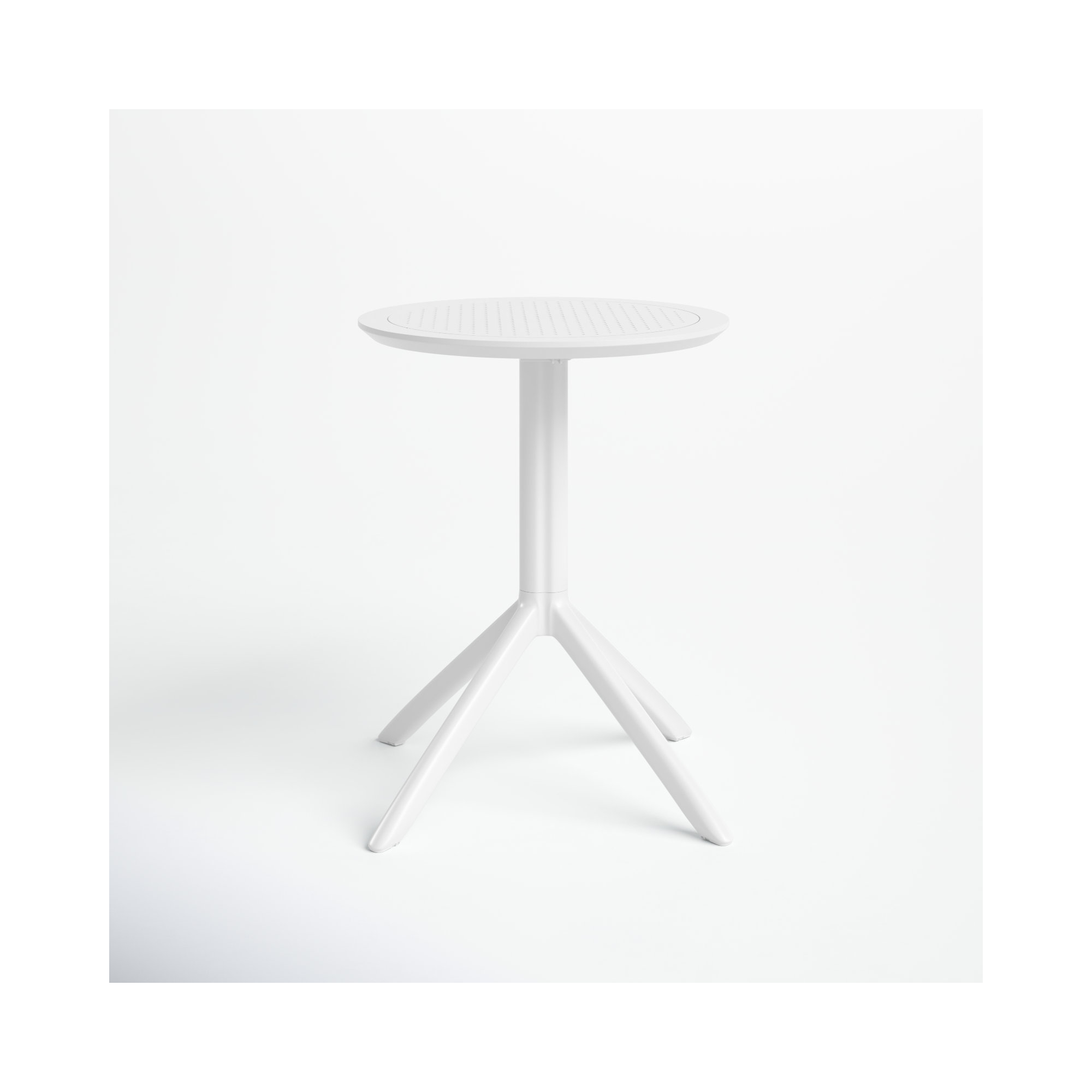 Plastic/Resin 2 - Person Round Table, 29.5" H x 23.6" W x 23.6" L, White