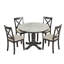 Ensemble de table de salle à manger et de chaises 5 pièces, table de cuisine en bois massif avec 4 chaises confortables pour les réunions de famille-2074379903-2074379900-2074379890-2074379901