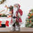 24" Snowflake Santa Claus with Staff and Mittens Christmas Figure