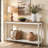 60" W Farmhouse Narrow Console Table, Entryway Table, 2-Tier Sofa Table with Distressed Finish