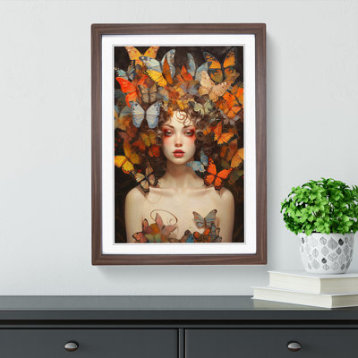 Butterfly Tachisme Art - Framed Print