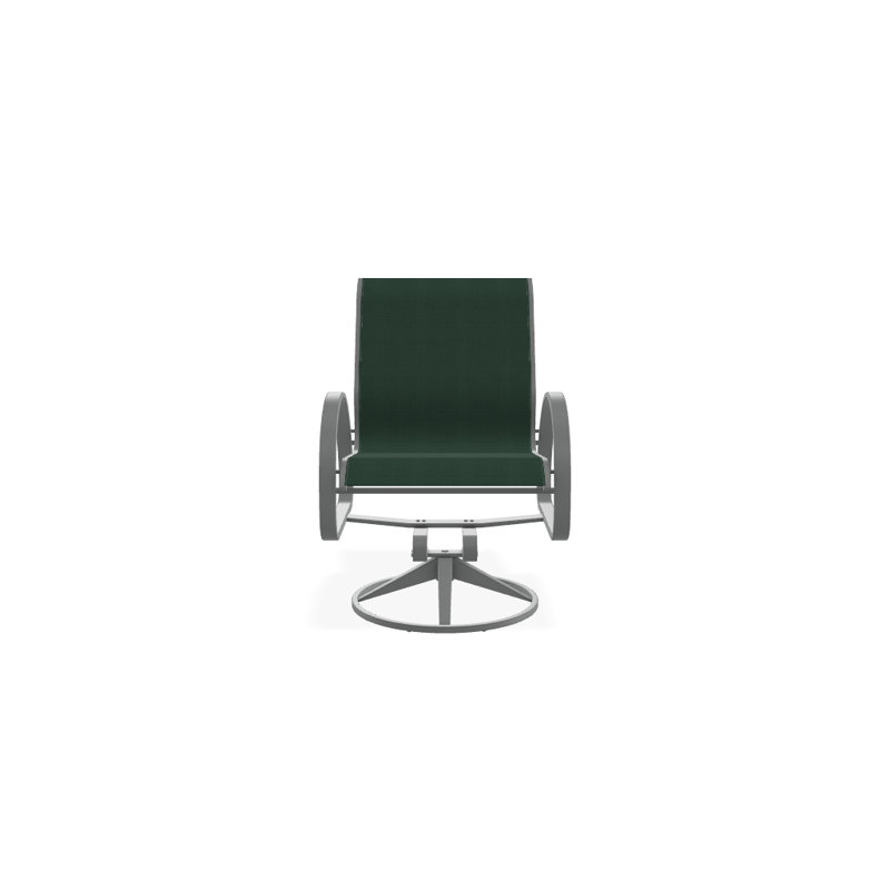 Fauteuil de patio pivotant Hiraku, Vert forêt 22D Sunbrella® vert, Graphite texturé